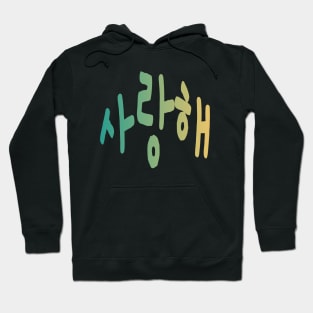 Saranghae - I Love You in Korean Hoodie